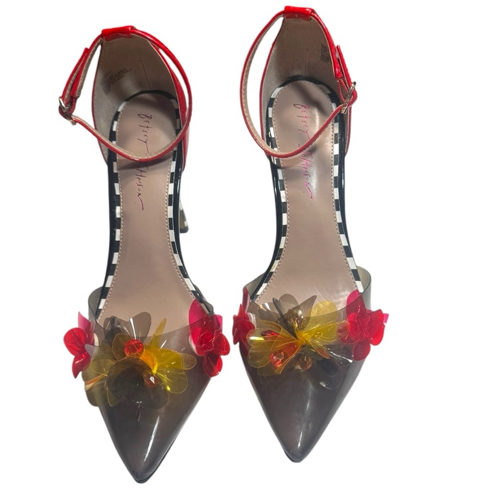 Betsey Johnson Women's Floral Heels Size 8 - Picture 3 of 7